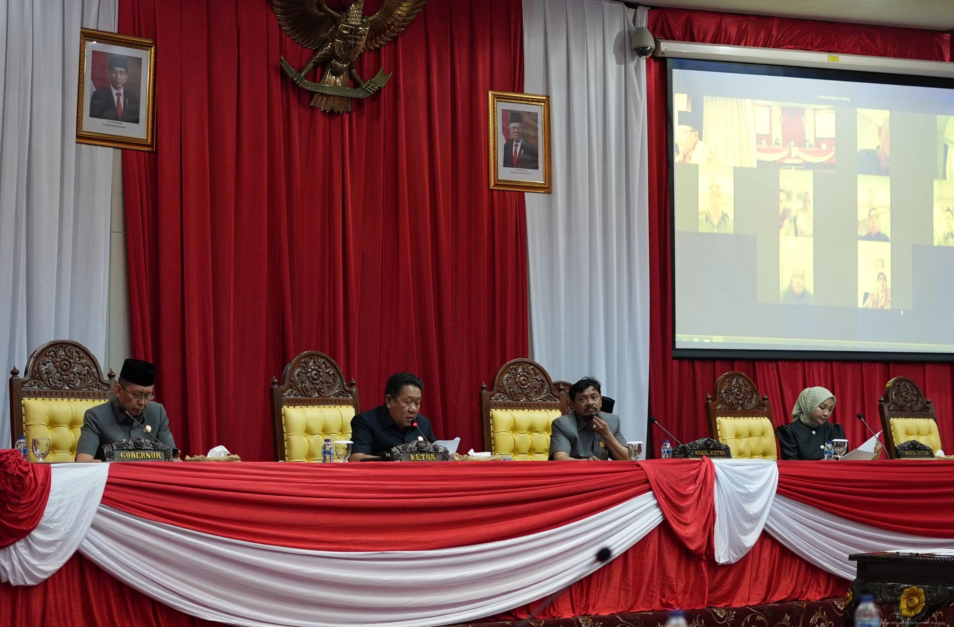 KUMHAM BENGKULU Turut Saksikan penandatanganan Nota Kesepakatan KUA PPAS APBD P Provinsi Bengkulu Tahun Anggaran 2024 5