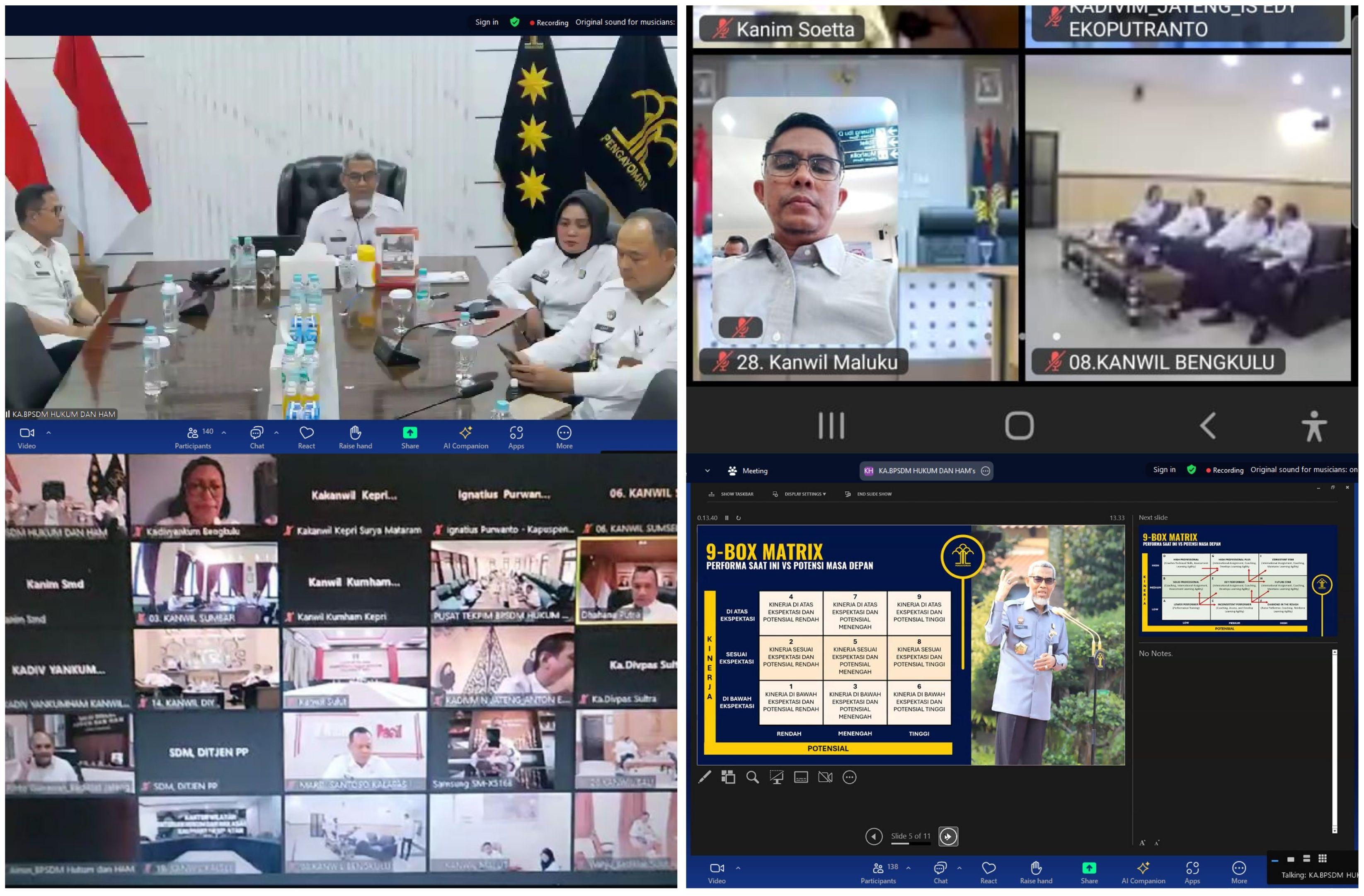 Kakanwil Kemenkumham Bengkulu Ikuti Pembekalan Coaching dan Mentoring Secara Virtual 5
