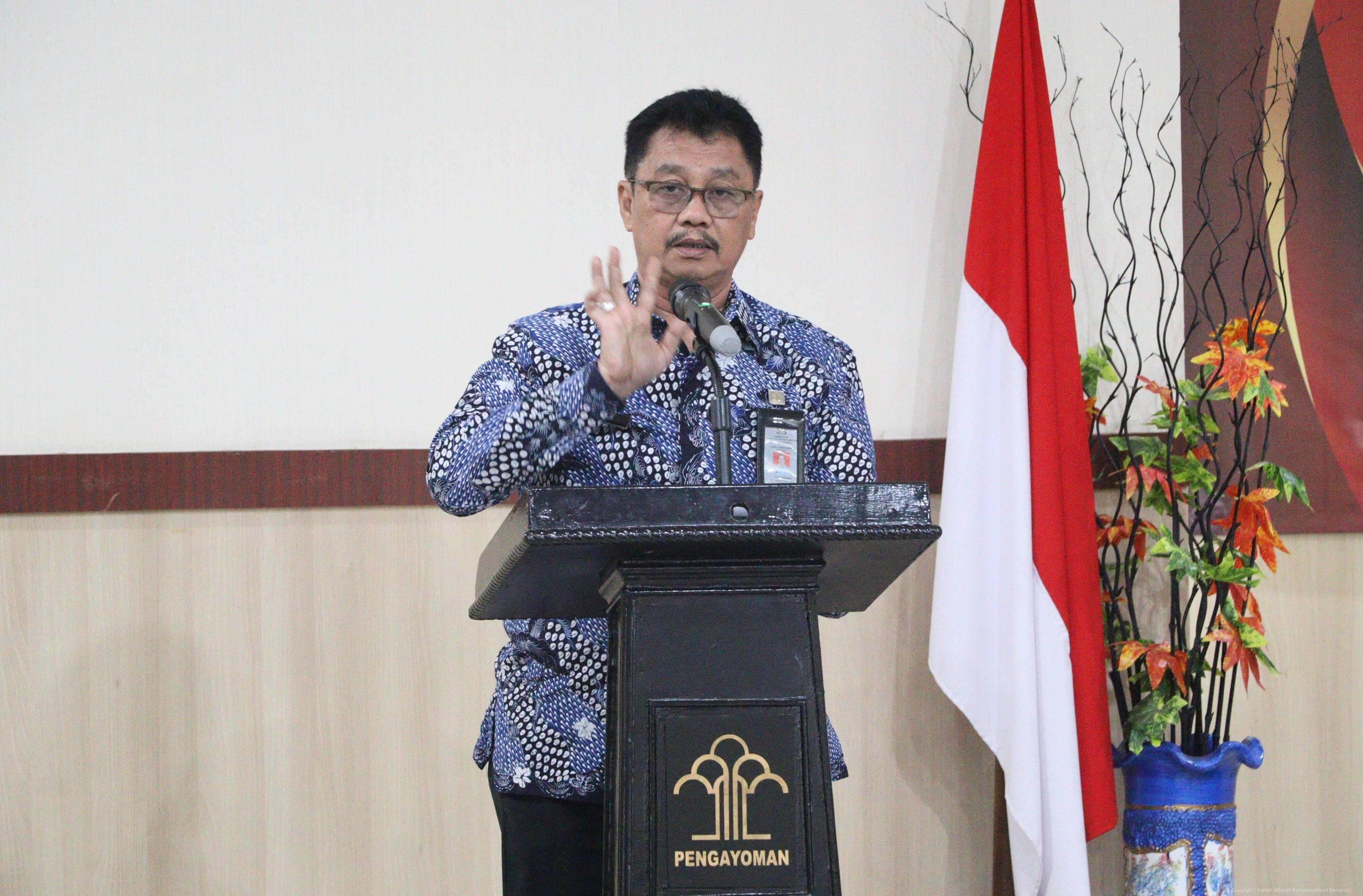 Kanwil Kemenkumham Bengkulu Dorong Peningkatan Layanan Publik Lewat Sosialisasi PEKPPP SOP dan SAKIP 2024 2