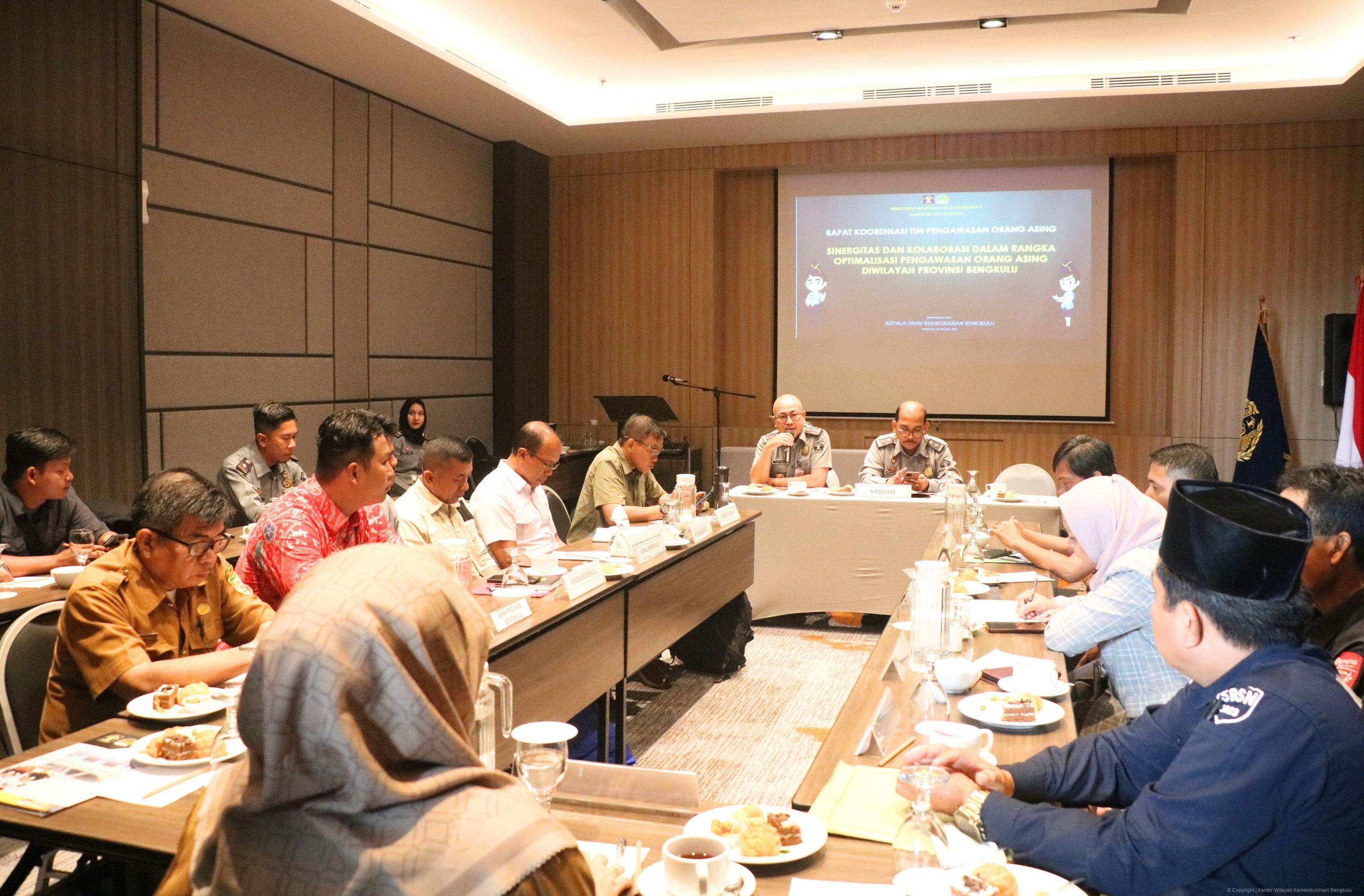 Optimalisasi Pengawasan Orang Asing di Bengkulu Kumham Bengkulu Gelar Rakor TIMPORA Tingkat Provinsi 2024 3