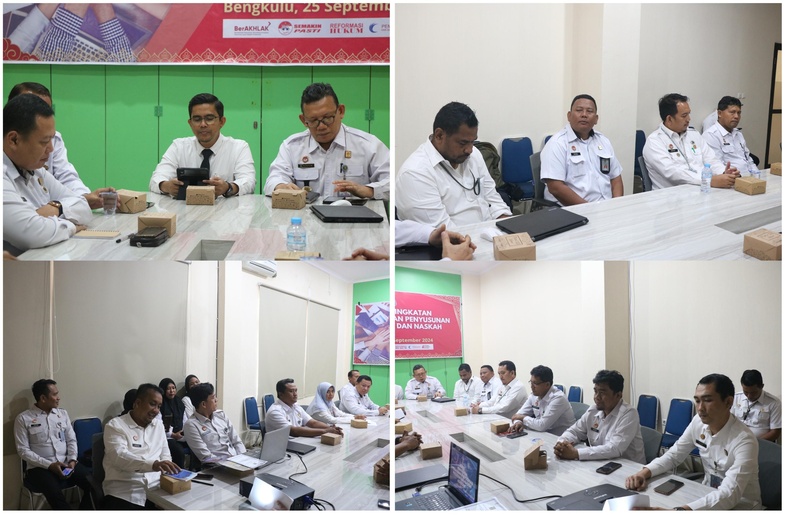 Kanwil Kemenkumham Bengkulu Dorong Penguatan Legislasi Daerah Lewat Rapat Prolegda dan Naskah Akademik 2