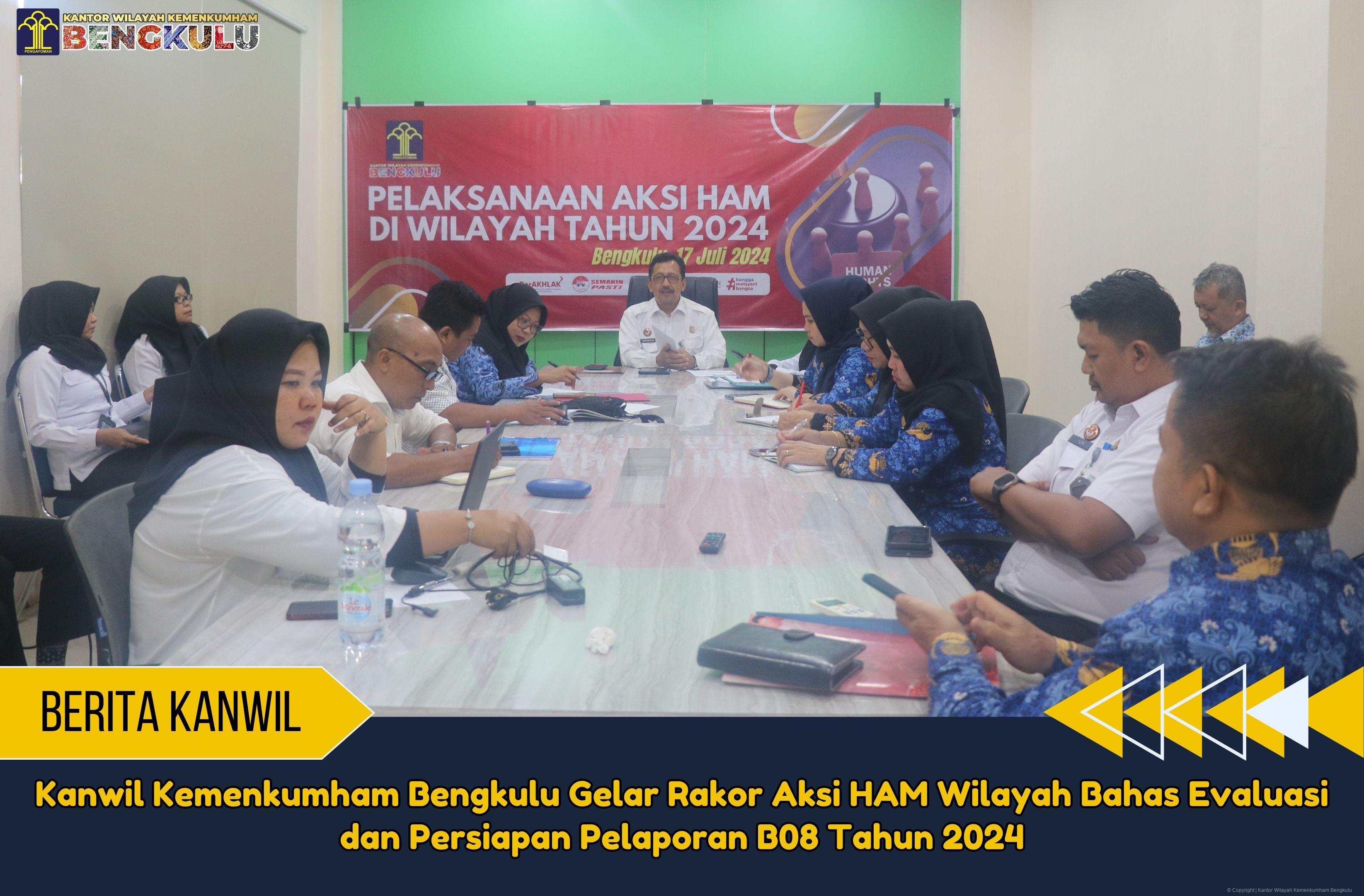 Kanwil Kemenkumham Bengkulu Gelar Rakor Aksi HAM Wilayah Bahas Evaluasi dan Persiapan Pelaporan B08 Tahun 2024 1