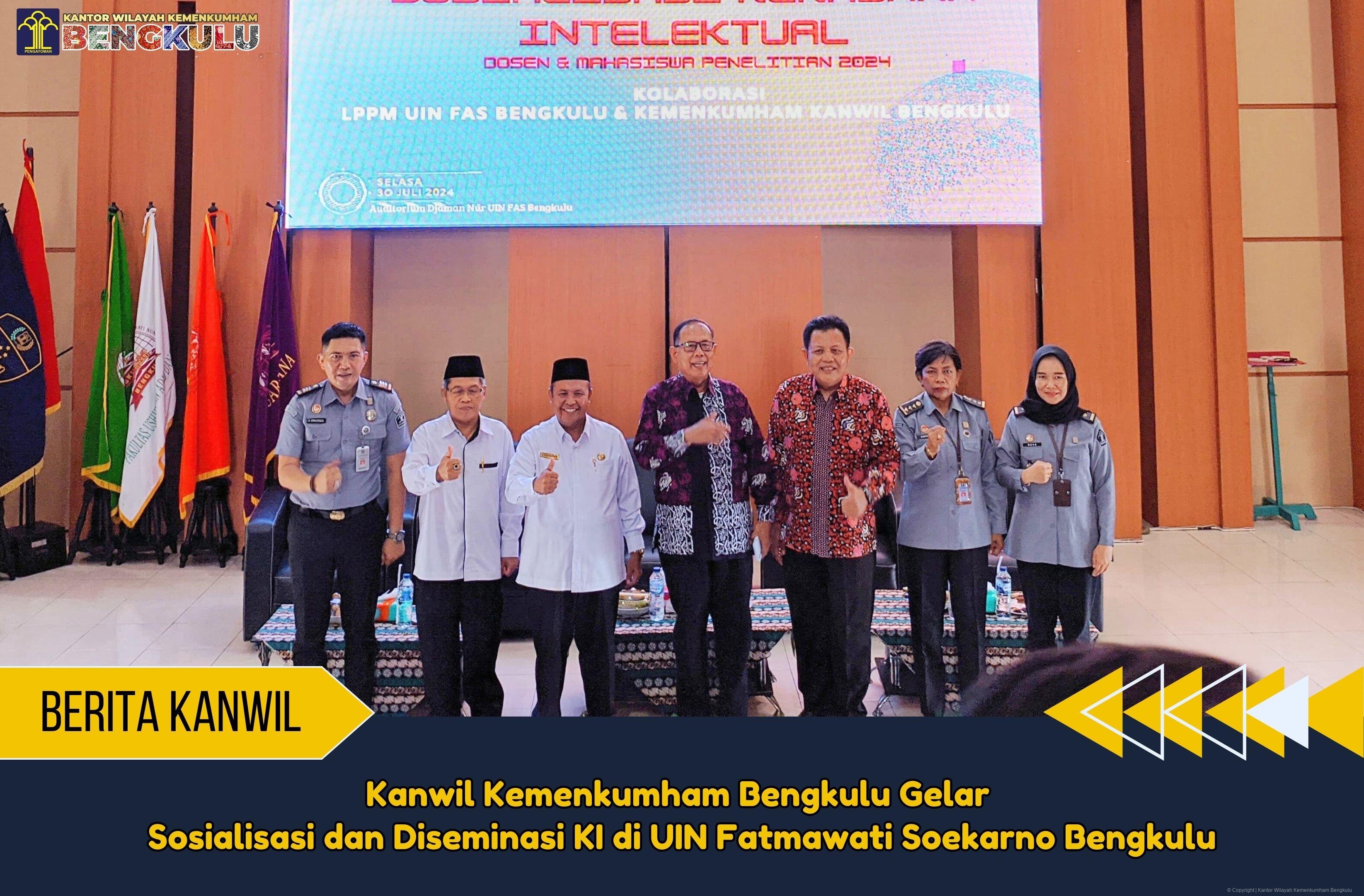 Kanwil Kemenkumham Bengkulu Gelar Sosialisasi dan Diseminasi KI di UIN Fatmawati Soekarno Bengkulu 1