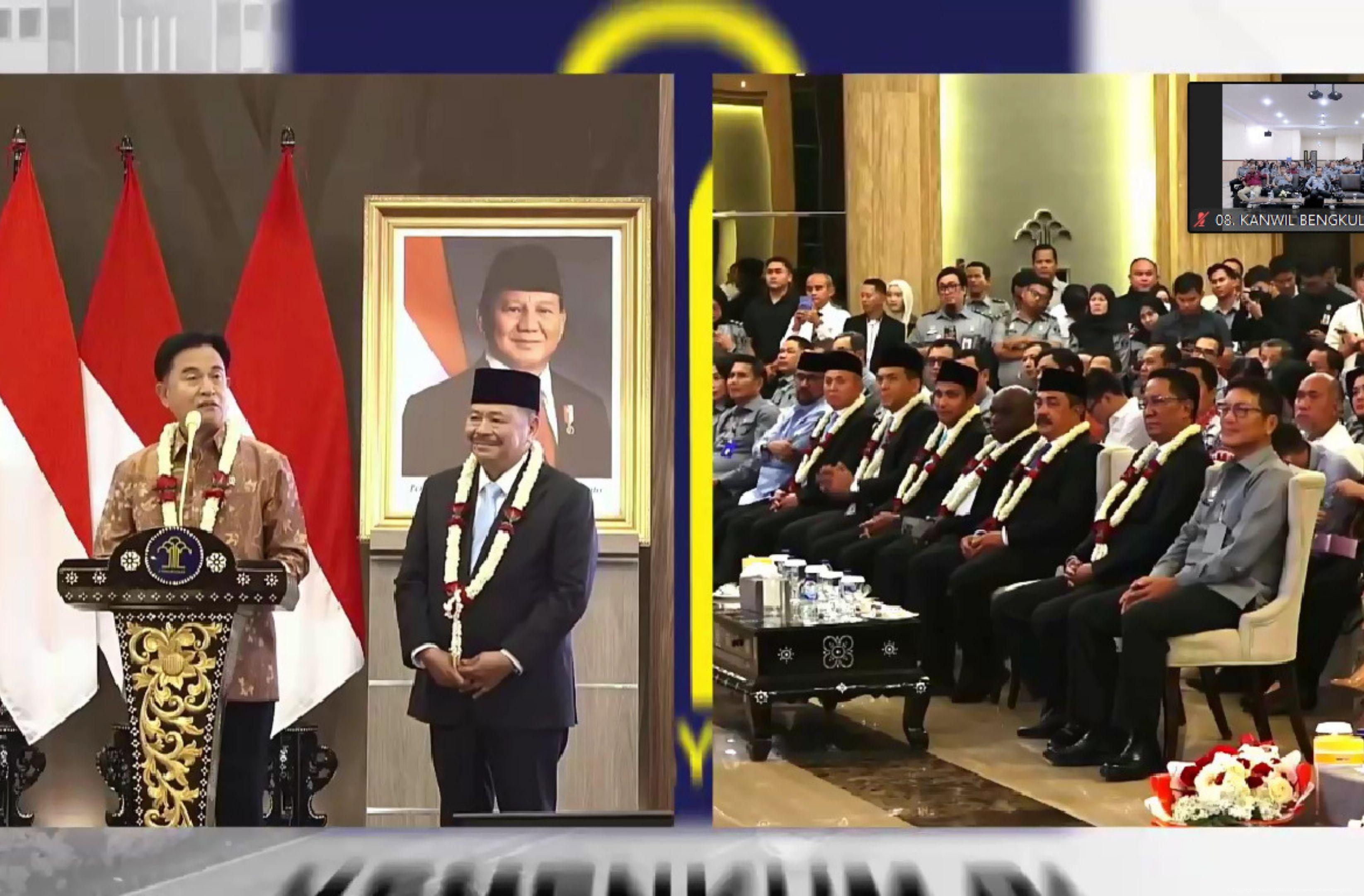 Dukung Restrukturisasi Kemenkumham Kanwil Kemenkumham Bengkulu Hadiri Penyambutan Menteri dan Wakil Menteri 3