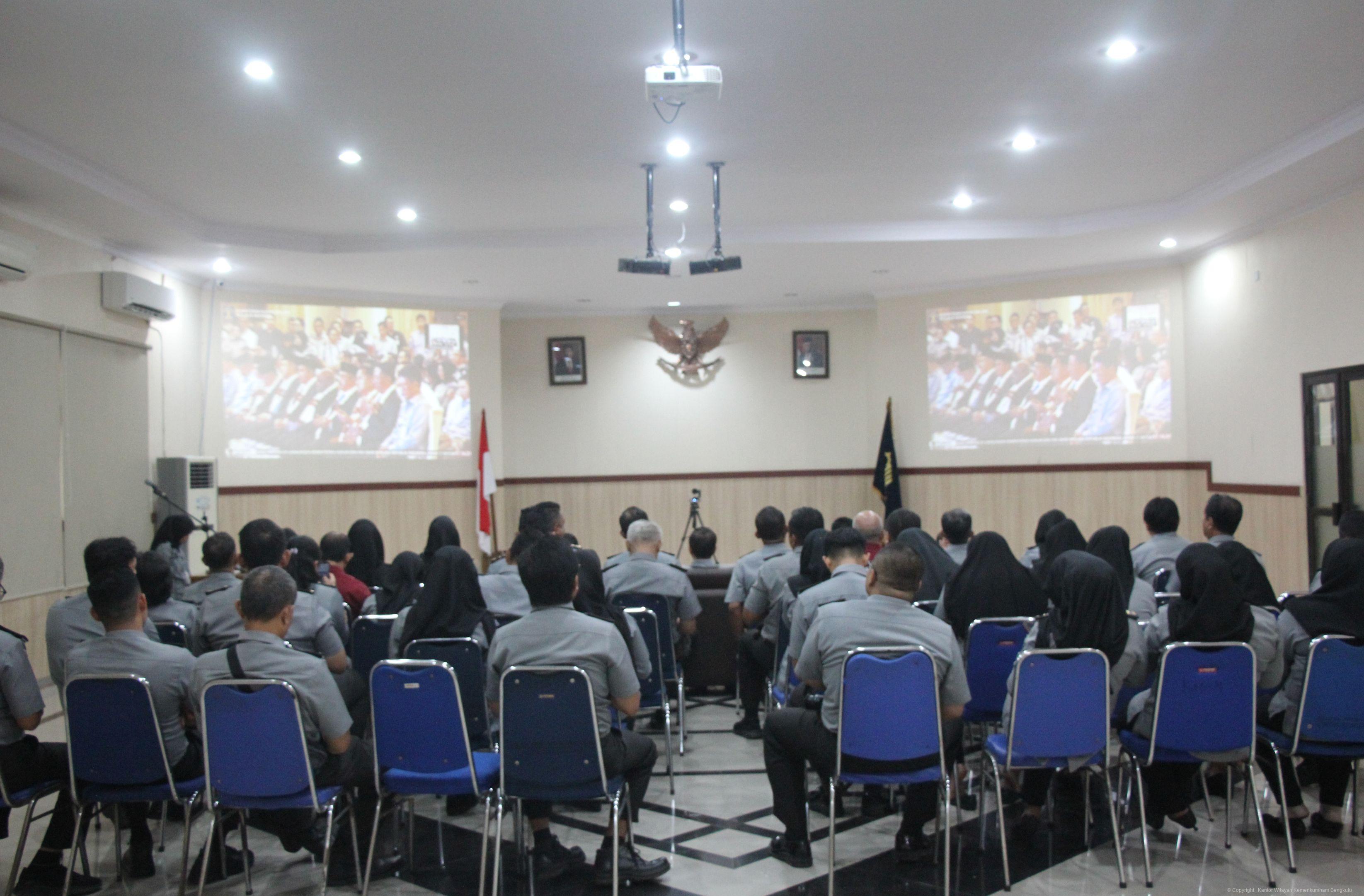 Dukung Restrukturisasi Kemenkumham Kanwil Kemenkumham Bengkulu Hadiri Penyambutan Menteri dan Wakil Menteri 7