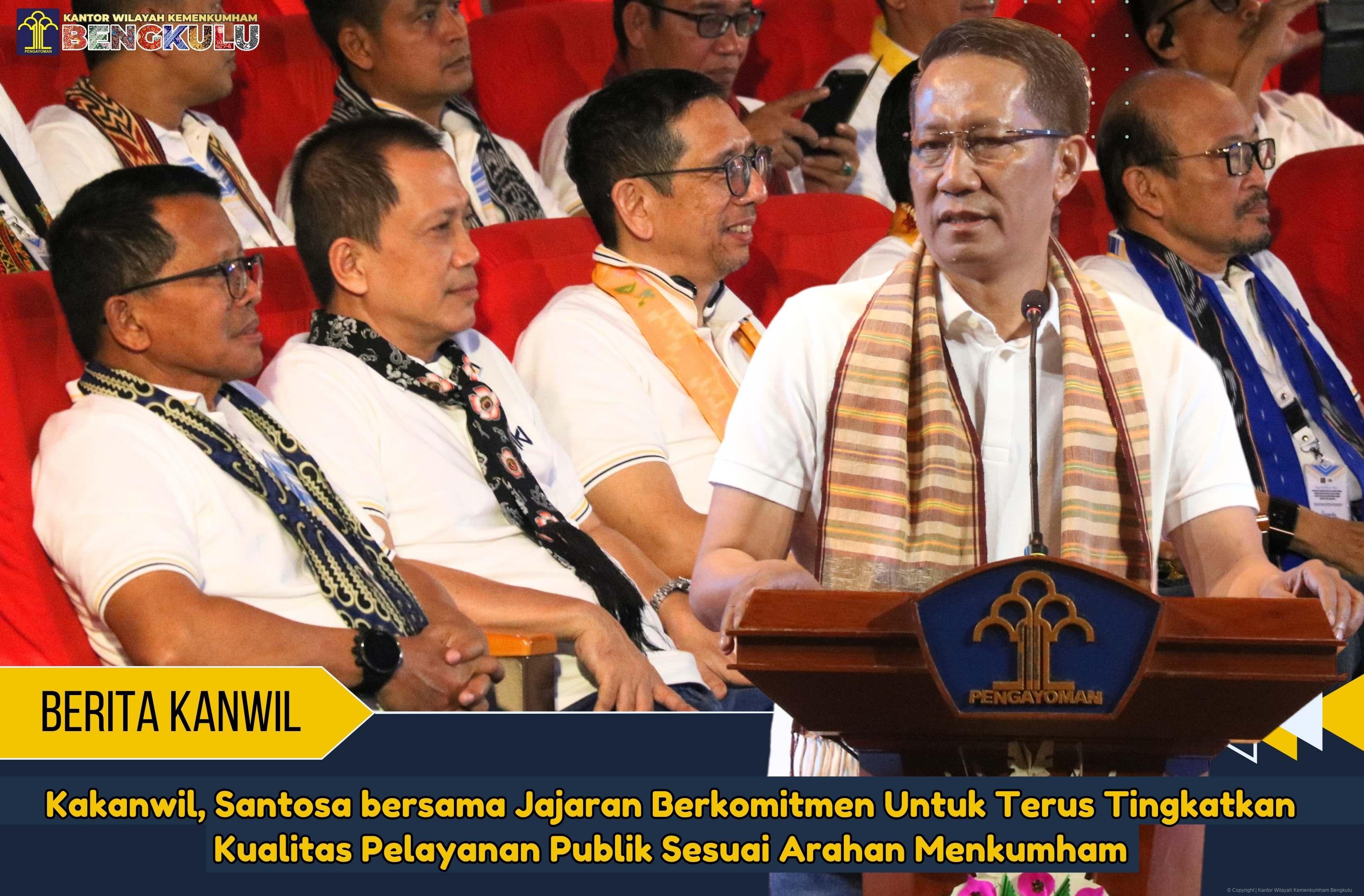 Kakanwil Santosa bersama Jajaran Berkomitmen Untuk Terus Tingkatkan Kualitas Pelayanan Publik Sesuai Arahan Menkumham 1