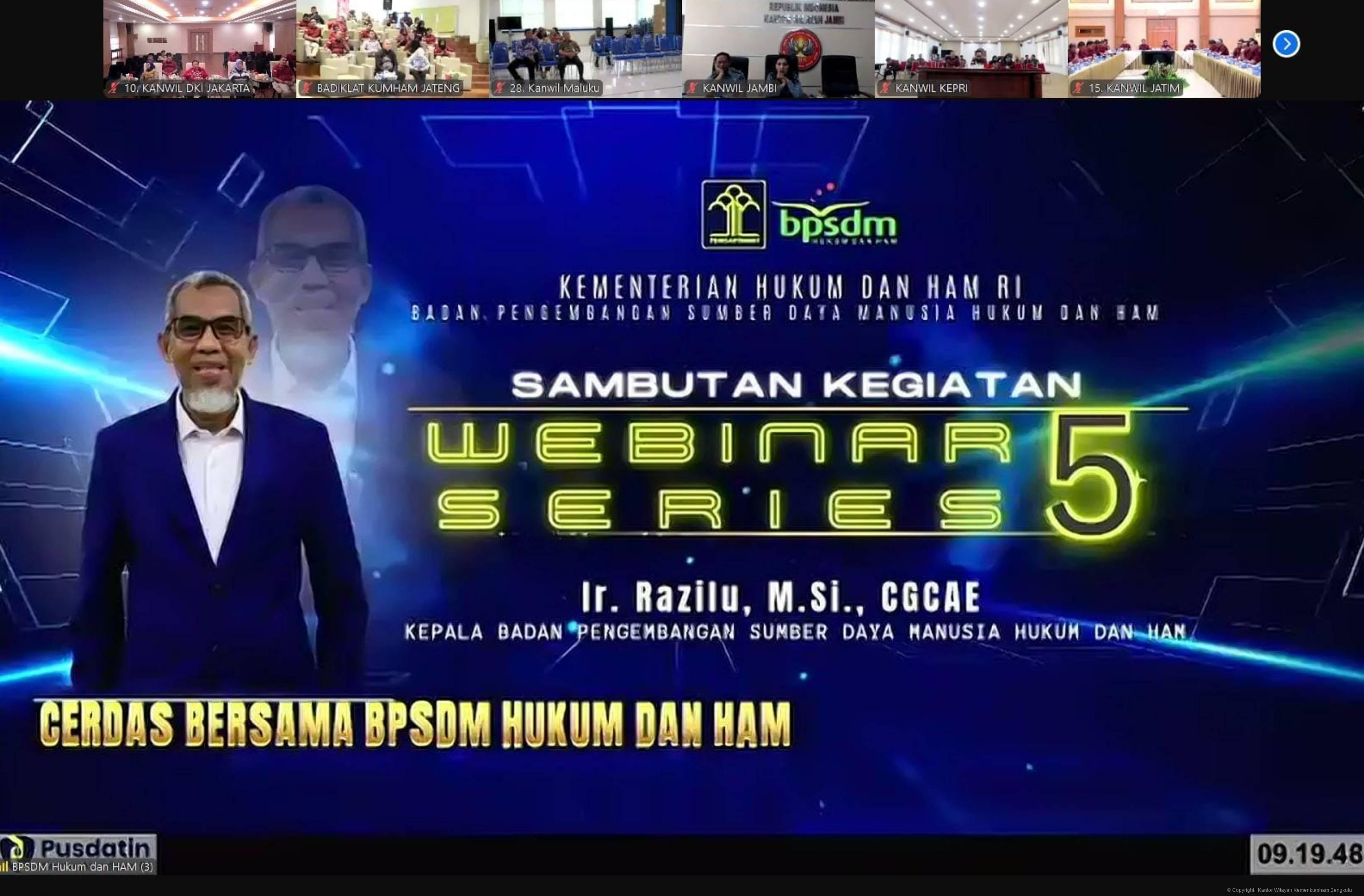 Webinar Series Ke 5 Kanwil Kemenkumham Bengkulu Siap Hadapi Tantangan dengan Peningkatan Kompetensi ASN 4
