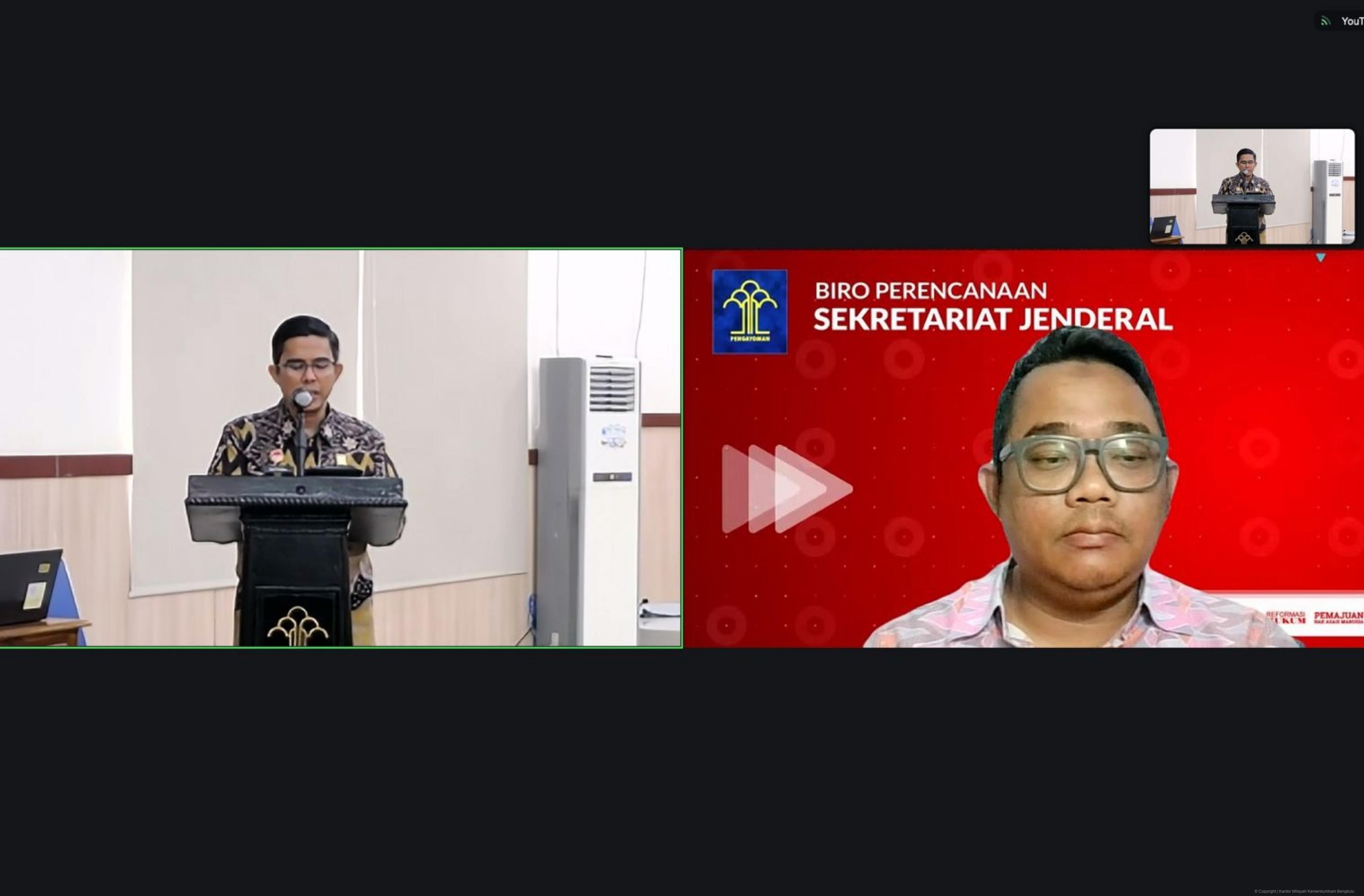 Optimis Jajaran Raih WBK 2024 Kanwil Kemenkumham Bengkulu Gelar Simulasi Desk Evaluasi Penilaian Zona Integritas 3