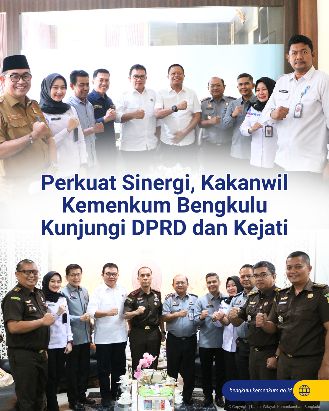Perkuat Sinergi Kakanwil Kemenkum Bengkulu Kunjungi DPRD dan Kejati 