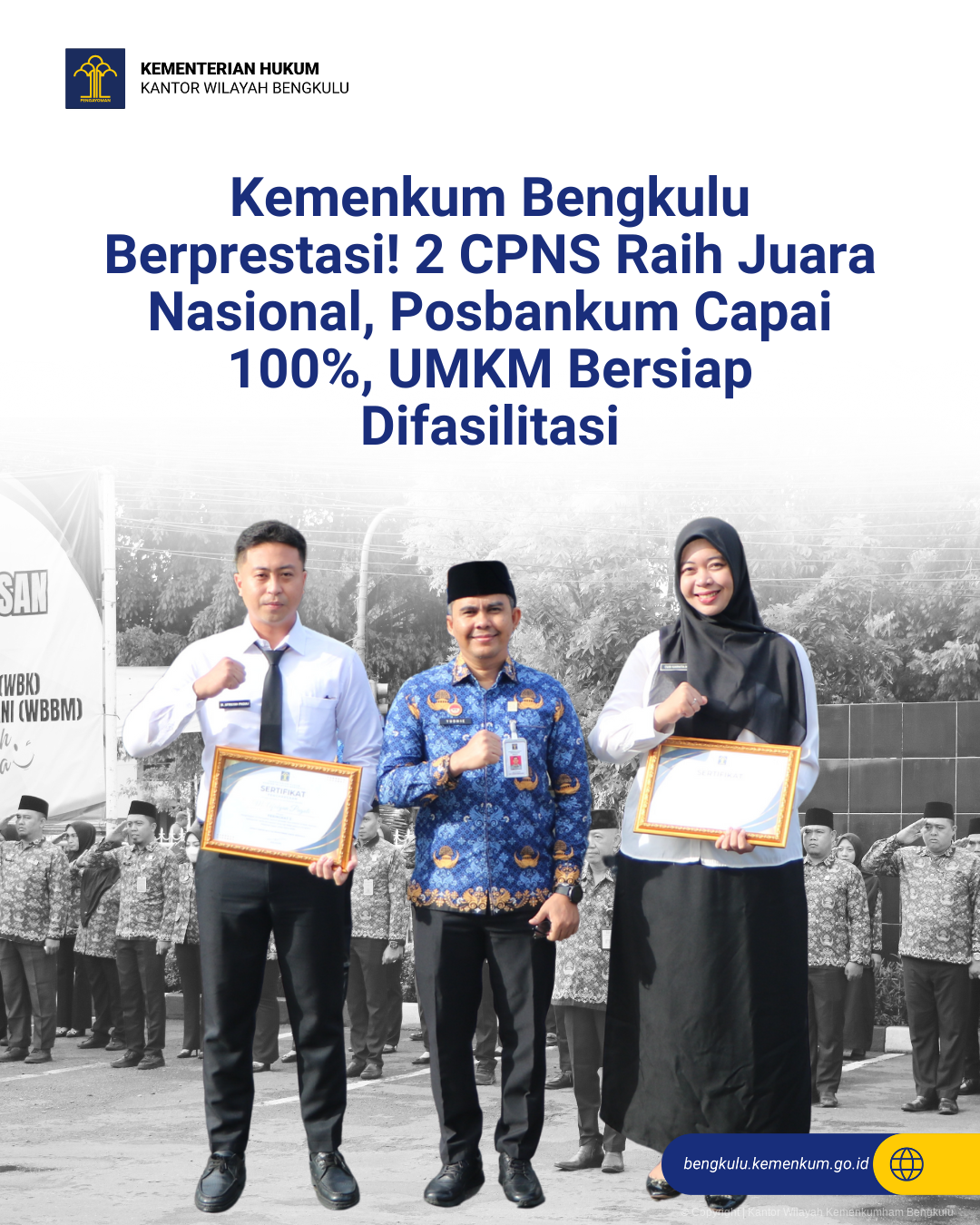 Kemenkum Bengkulu Berprestasi 2 CPNS Raih Juara Nasional Posbankum Capai 100 UMKM Bersiap Difasilitasi 1