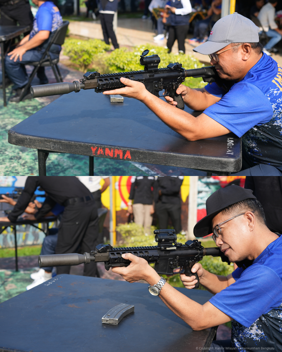 Asah Ketangkasan dan Disiplin Kanwil Kemenkum Bengkulu Latihan Menembak di Brimob 2