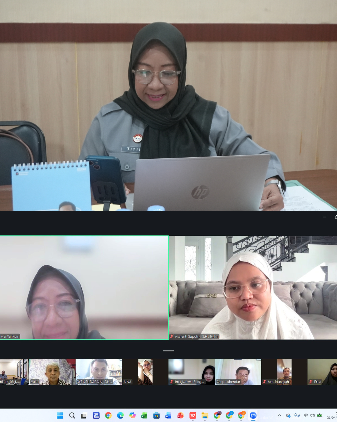 Pastikan Kepatuhan Sejak Dini Kanwil Kemenkum Bengkulu Gelar Sidak Virtual 14 Notaris Baru 2