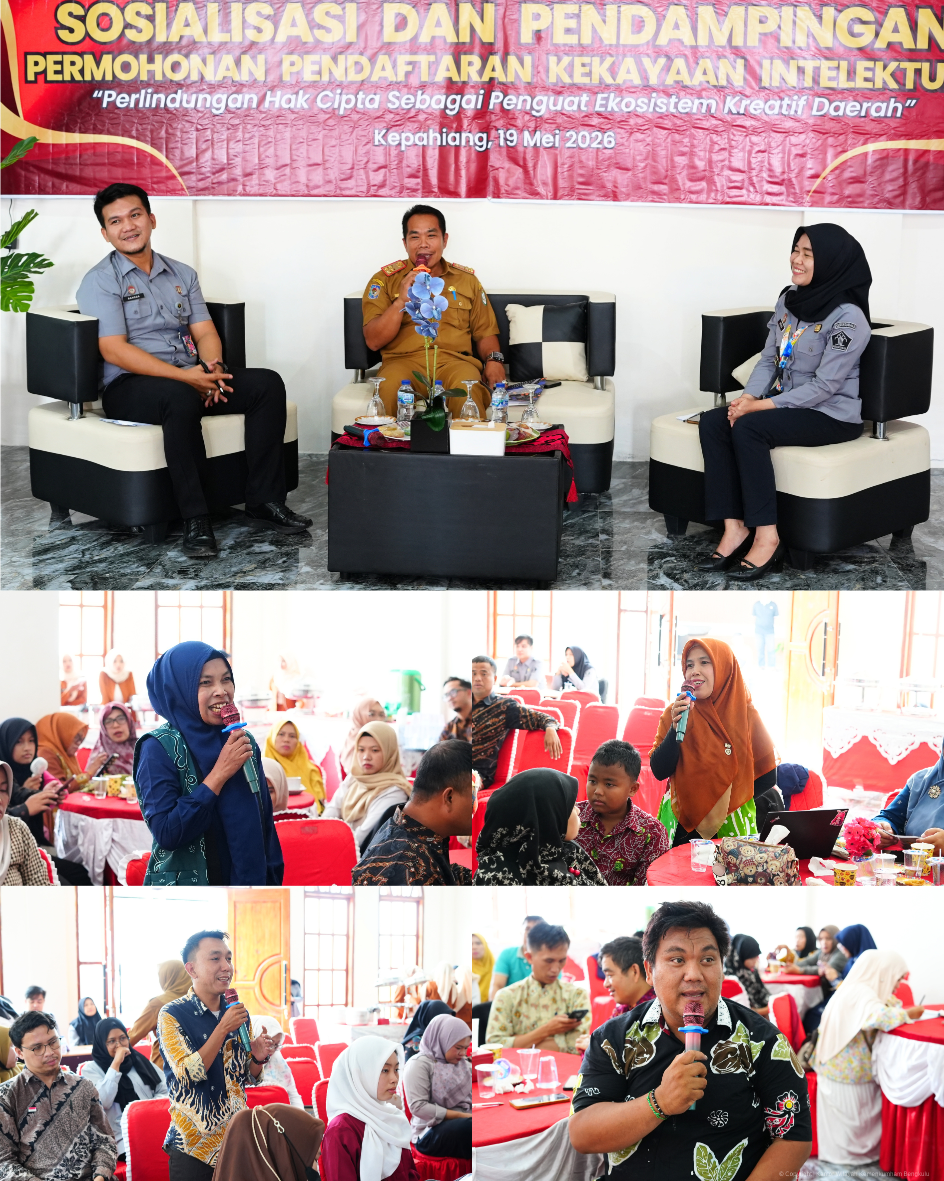 Dorong Ekonomi Kreatif Daerah Kemenkum Bengkulu bersama Pemkab Kepahiang Sinergi Gelar Sosialisasi Kekayaan Intelektual 3
