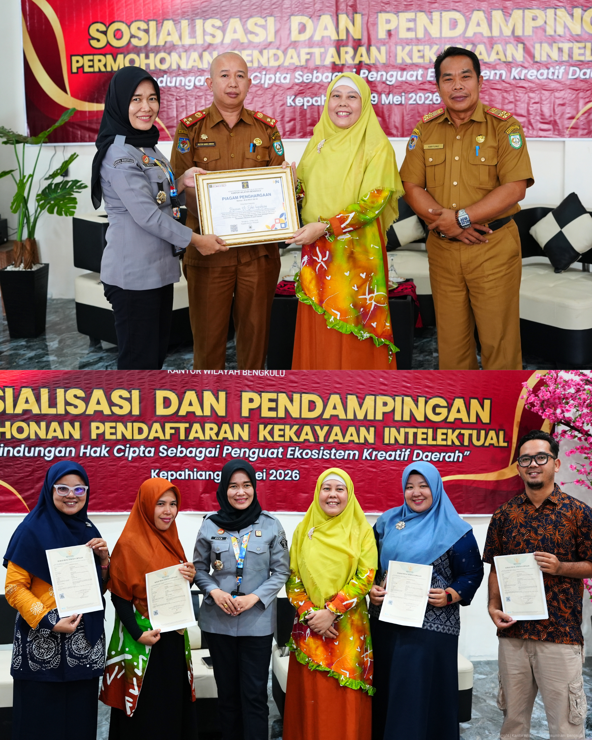 SUKSES Kemenkum Bengkulu Catatkan 32 Hak Cipta Motif Batik dan Daftarkan IG Batik Diwo Kepahiang 2