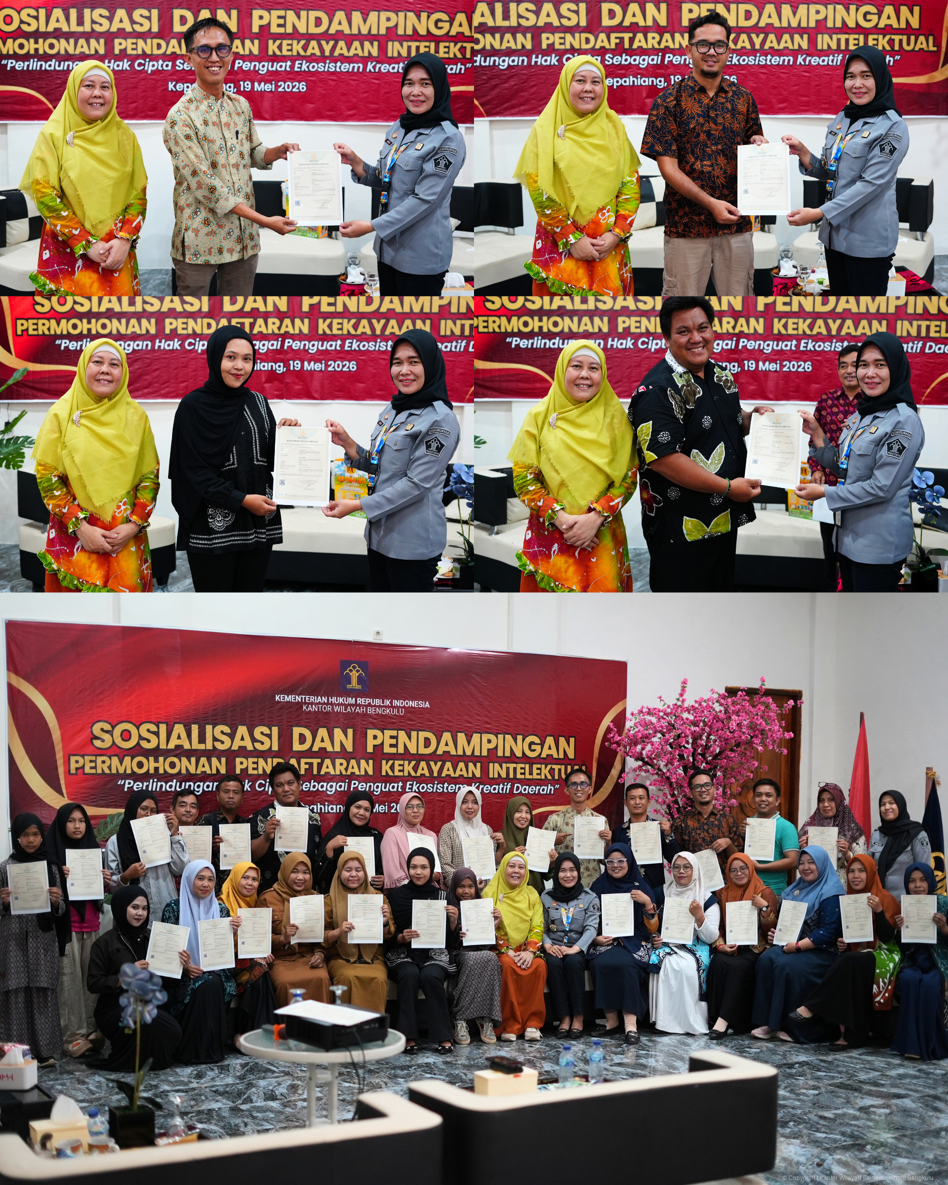 SUKSES Kemenkum Bengkulu Catatkan 32 Hak Cipta Motif Batik dan Daftarkan IG Batik Diwo Kepahiang 3