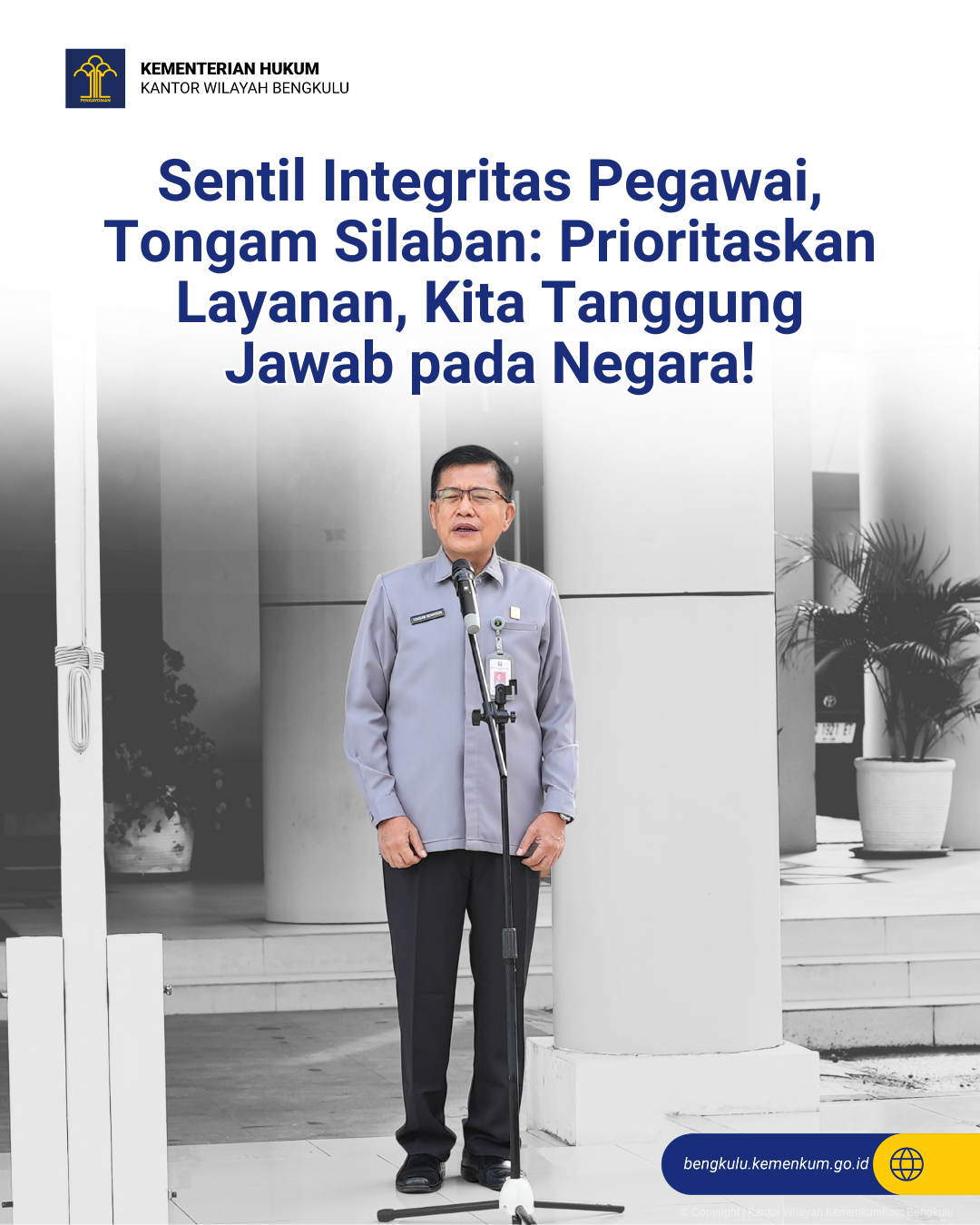 Sentil Integritas Pegawai Tongam Silaban Prioritaskan Layanan Kita Tanggung Jawab pada Negara 1