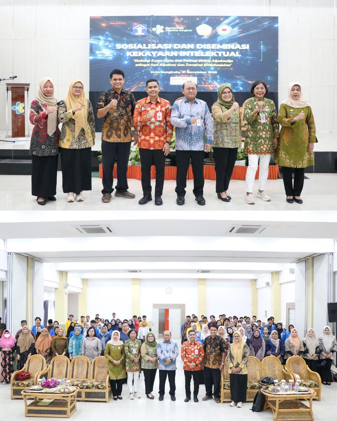 Lindungi Karya Cipta dan Inovasi Civitas Akademika, Kanwil Kemenkum Bengkulu  Gelar Sosialisasi dan Diseminasi Kekayaan Intelektual