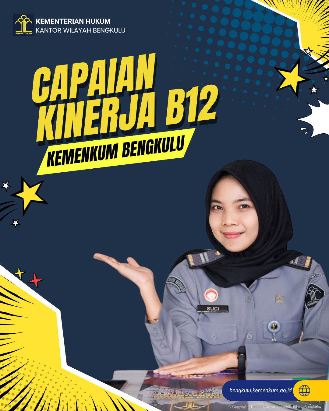 Capaian Kinerja Kanwil Kemenkum Bengkulu Periode B12 Tahun 2025