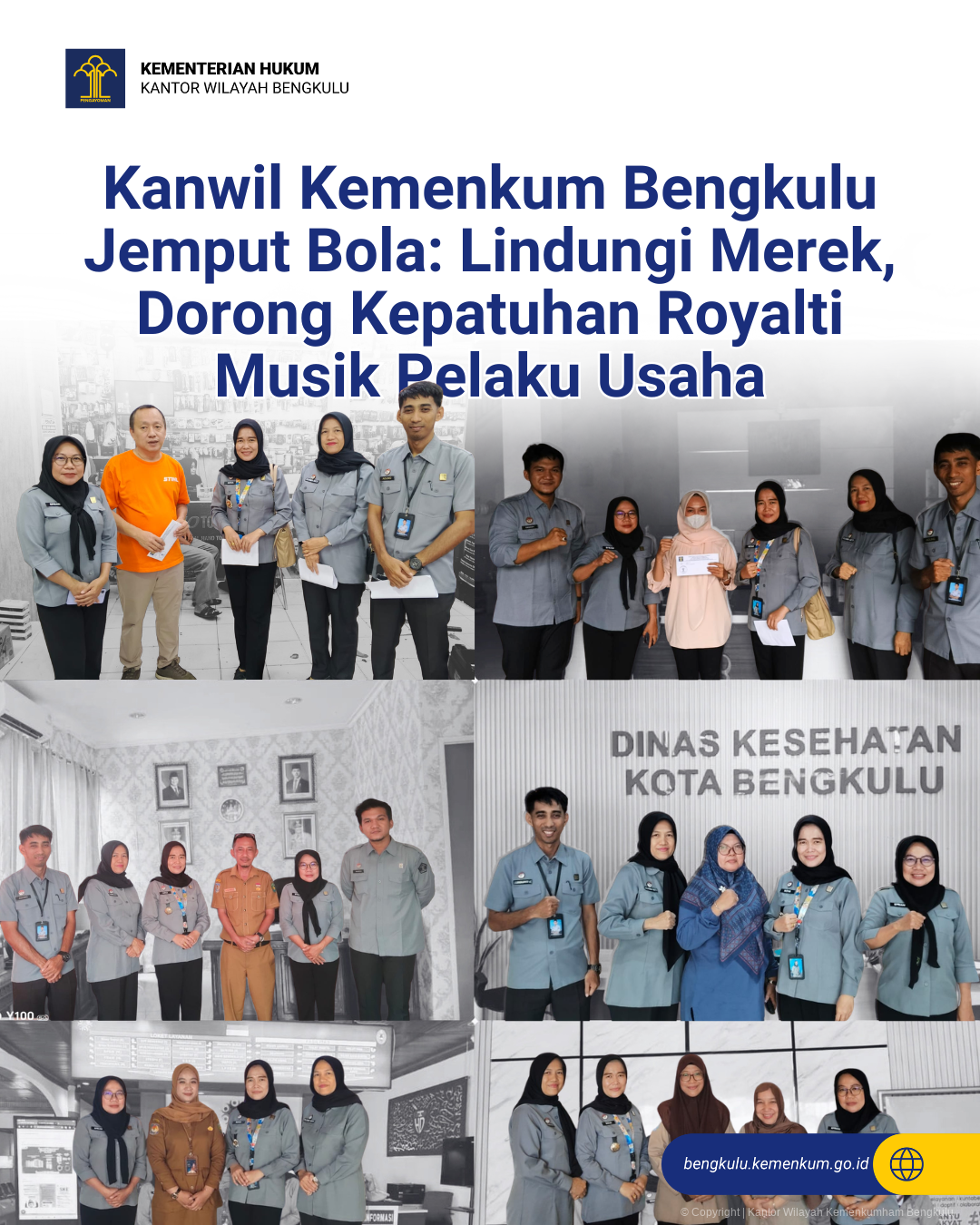 Kanwil Kemenkum Bengkulu Jemput Bola: Lindungi Merek, Dorong Kepatuhan Royalti Musik Pelaku Usaha