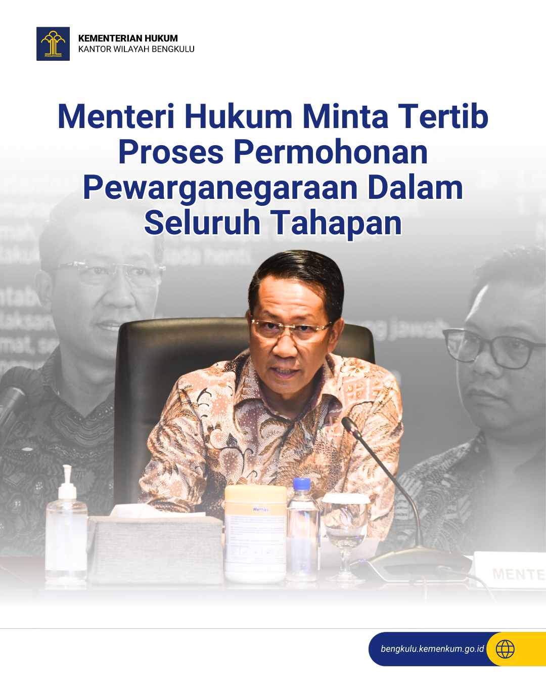 Menteri Hukum Minta Tertib Proses Permohonan Pewarganegaraan Dalam Seluruh Tahapan