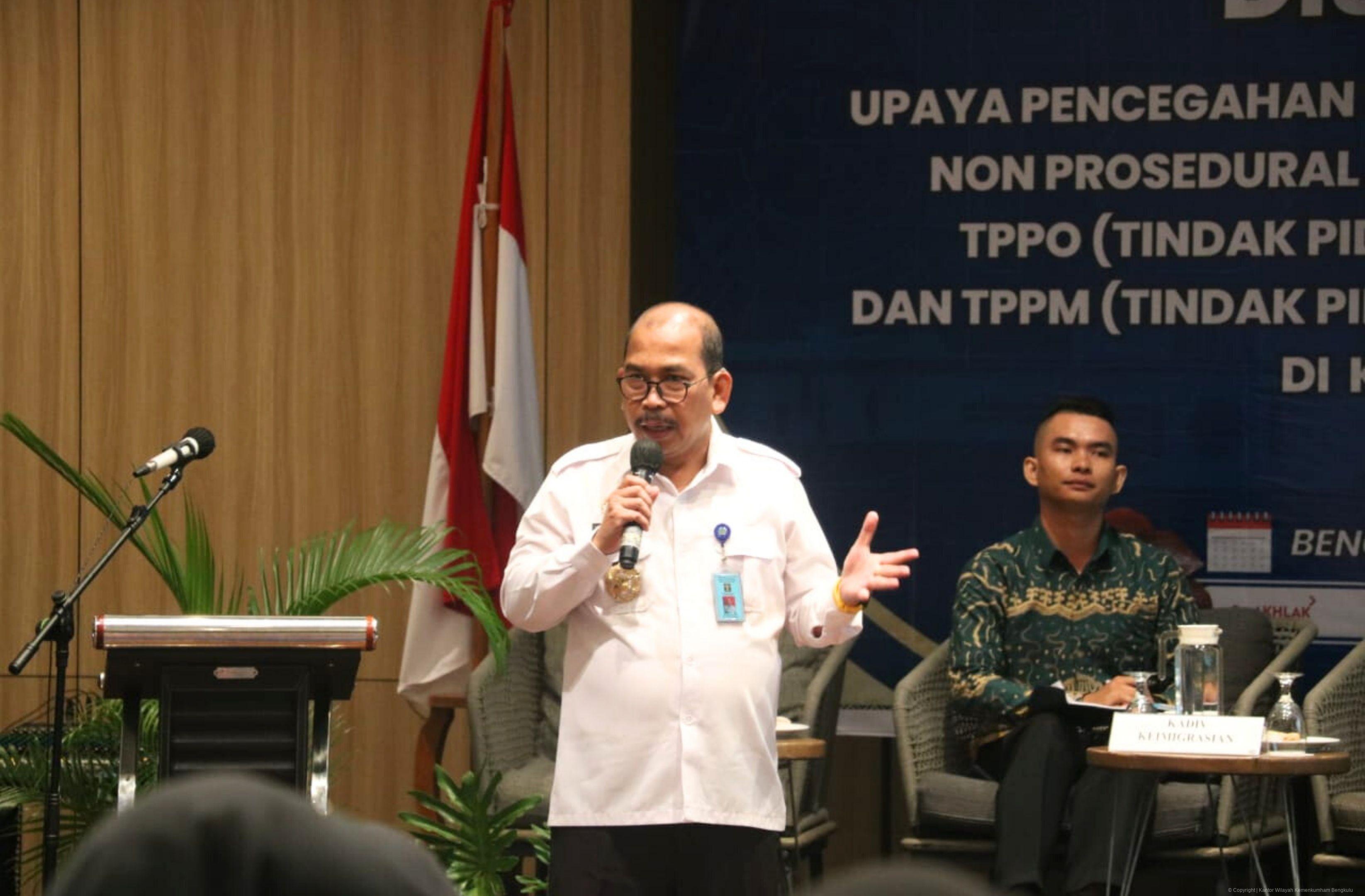 Pencegahan Pekerja Migran Indonesia Non Prosedural Kemenkumham Bengkulu Gelar Diseminasi Tangkal TPPO dan TPPM 2