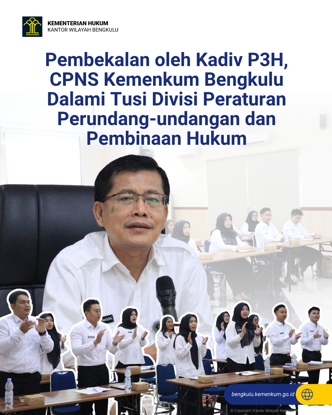 Pembekalan oleh Kadiv P3H, CPNS Kemenkum Bengkulu Dalami Tusi Divisi Peraturan Perundang-undangan dan Pembinaan Hukum